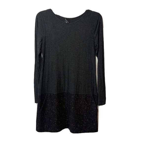 Theory Womens Pullover Wool Blend Long Sleeve Tunic Sweater Dress Black S Lined - Picture 1 of 8